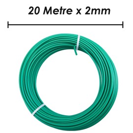 VFM - Garden Wire 20M Plastic Coated Gardening Tools Accessories Gardening Hand Tools Durable Garden Tools Ideal Gardening - 100 Metre Green