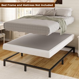 GRUSIGN Box Spring Queen Size 7 Inch Low Profile Bed Base Matel Mattress Foundation with Cotton Washable Cover Quiet Easy Assembly Sturdy Support for All Bed Types