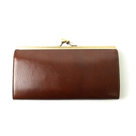 Style On Bag Men's Women's Long Wallet, Italian Leather, dark brown 02