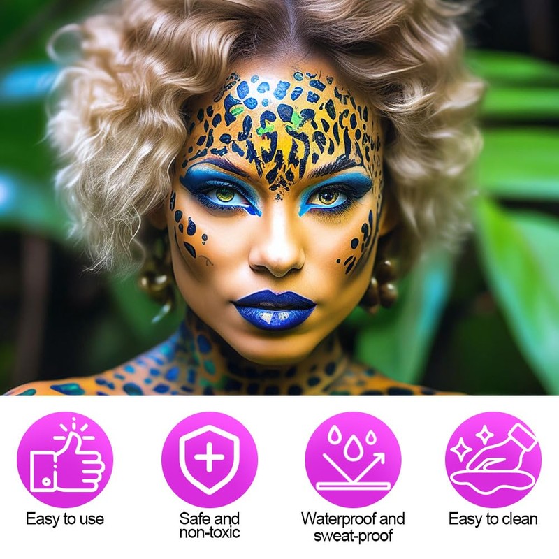 LOPHE Truccabimbi Kit, 20 Colori Truccabimbi Kit Anallergici Atossici, Trucca