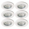 Trango Set of 6 LED Recessed Spotlights in White Round