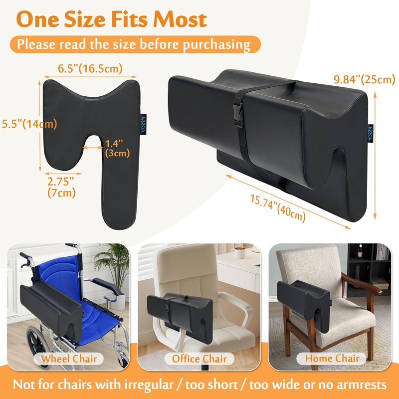 Mybow Lateral Support for Wheelchair Arm Trough, Armrest Pad Cushion