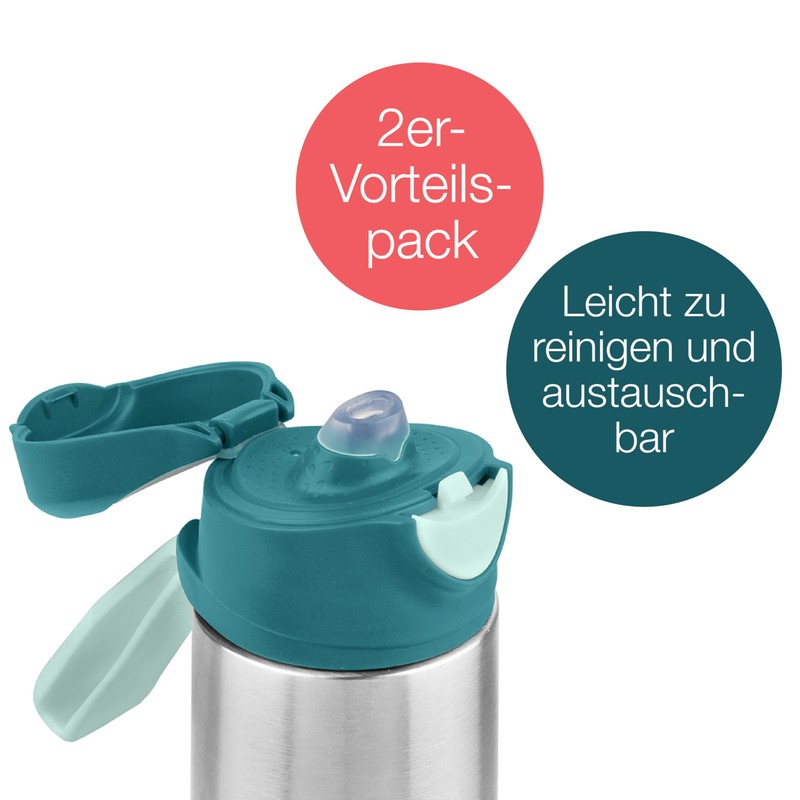 b.box Replacement Spout for Sports Beak Water Bottle Children (Pack