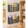 Metal Cabinet Door Storage Basket for Kitchen Organization – Space-Saving