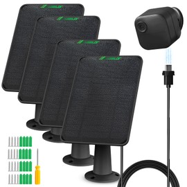 6W Solar Panel Compatible with All-New Blink Outdoor 4 (4th Gen) Camera, IP65 Waterproof Solar Panel for New Blink Outdoor Camera 4th Gen with 13.1ft Cable, 360°Adjustable Secure Wall Mount -4Pack