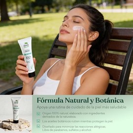 MAYA SOLAR Protector Solar Facial FPS 50+ para Piel Sensible 50 ml | Libre de Aroma e Hipoalergénico | Textura Ultra-Ligera, No Grasosa ni Pegajosa | Anti-Fotoenvejecimiento