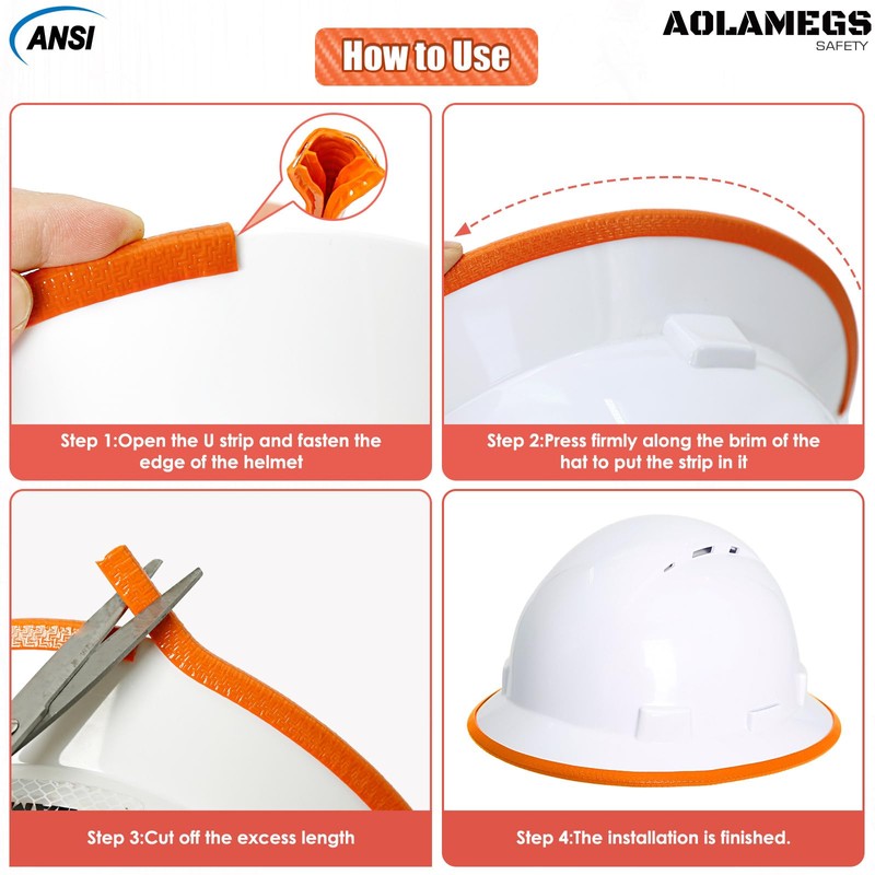 Aolamegs Safe Full Brim Hard Hat Guard, Hard Hat Accessories,