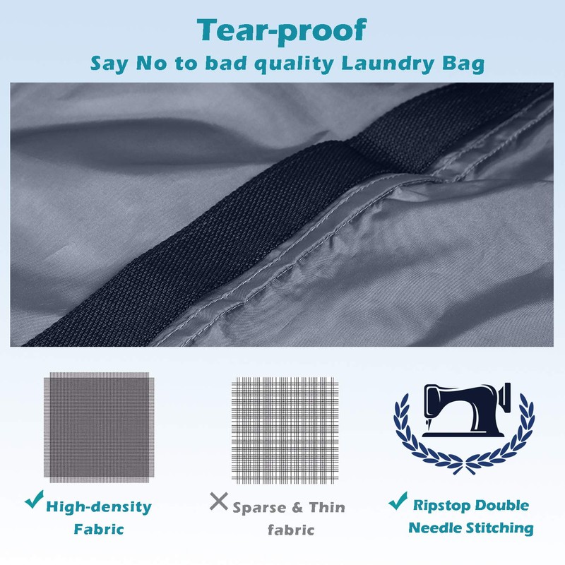 Heavy Duty Laundry Bag 2 Pack XL Nylon Laundry Bags
