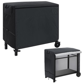 WONEWTH Outdoor Prep Table Cover, Waterproof Dining Cart Table Cover, Patio BBQ Grill Cart Pizza Oven Table Cover Outdoor Bar Table Covers