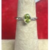Natural Creations Sterling silver stackable ring size 10 Faceted Peridot
