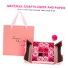 Beavorty Flower Box Soap Flowers Pink Decor 16pcs Floral Soaps