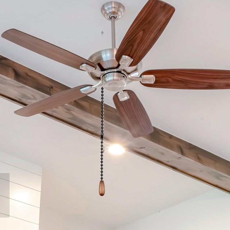 Dotlite Black Ceiling Fan Pull Chain, 120" Extra Long Rust