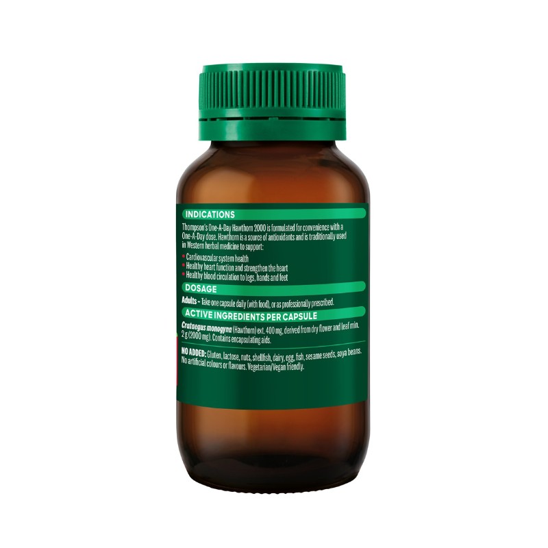 Thompson's One-a-day Hawthorn 2000mg 60 Capsules
