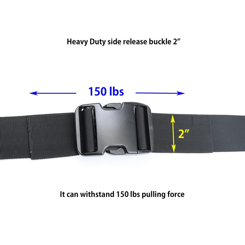Ahijklmn Quick Side Release Buckles 2" Heavy Duty Plastic Snap