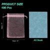 uxcell 100 Pcs Pink Organza Bags 5 x 7 Inch