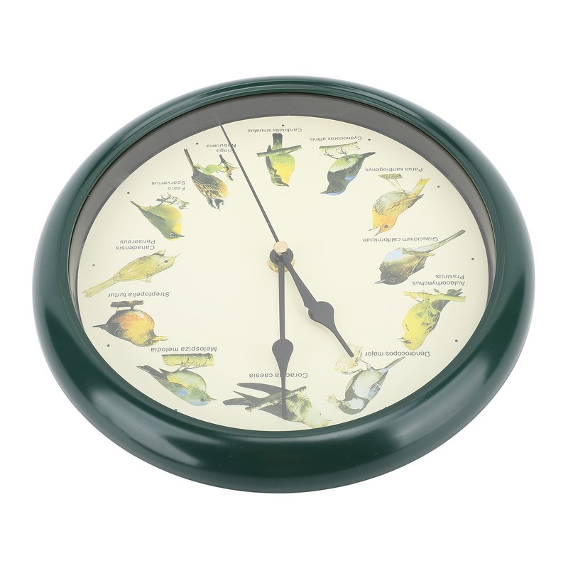 10 Inch Wall Clock Multipurpose Cuckoo Round Silent Punctual Bird