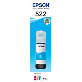 Epson T522 - EcoTank - Cyan Ink Bottle for EcoTank ET-1110, ET-1810 ET-2710, ET-2720, ET-2810, ET-2811, ET-2820, ET-4700, ET-4800, Single Pack, C13T00M292