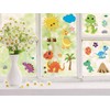 CCINEE 85 PCS Dinosaur Window Cling Decals for Kids,Assorted Cute