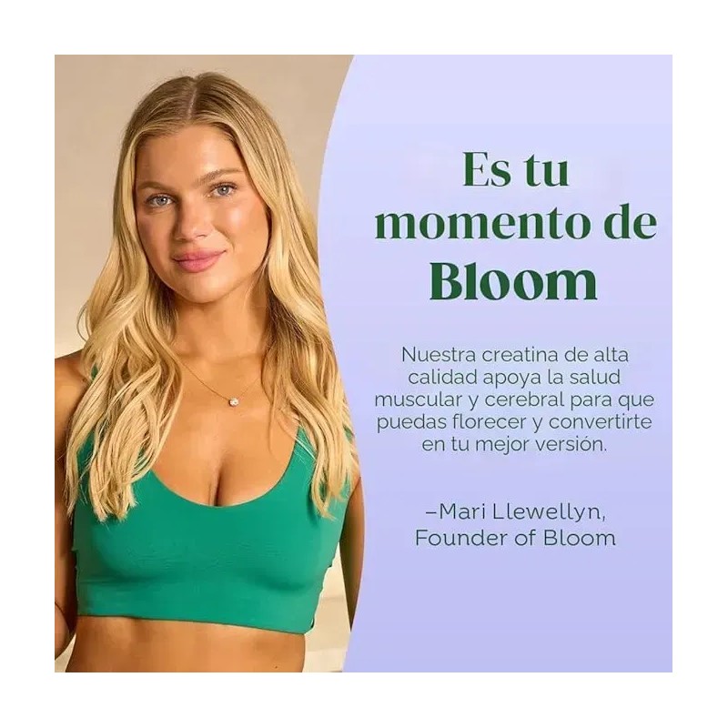 Bloom Creatina Monohidratada De Limón Tarro De 25 Porciones Limón