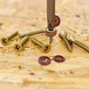 Screw Covers 100pcs Brown Plastic Screw Cap Hinged Fold Over