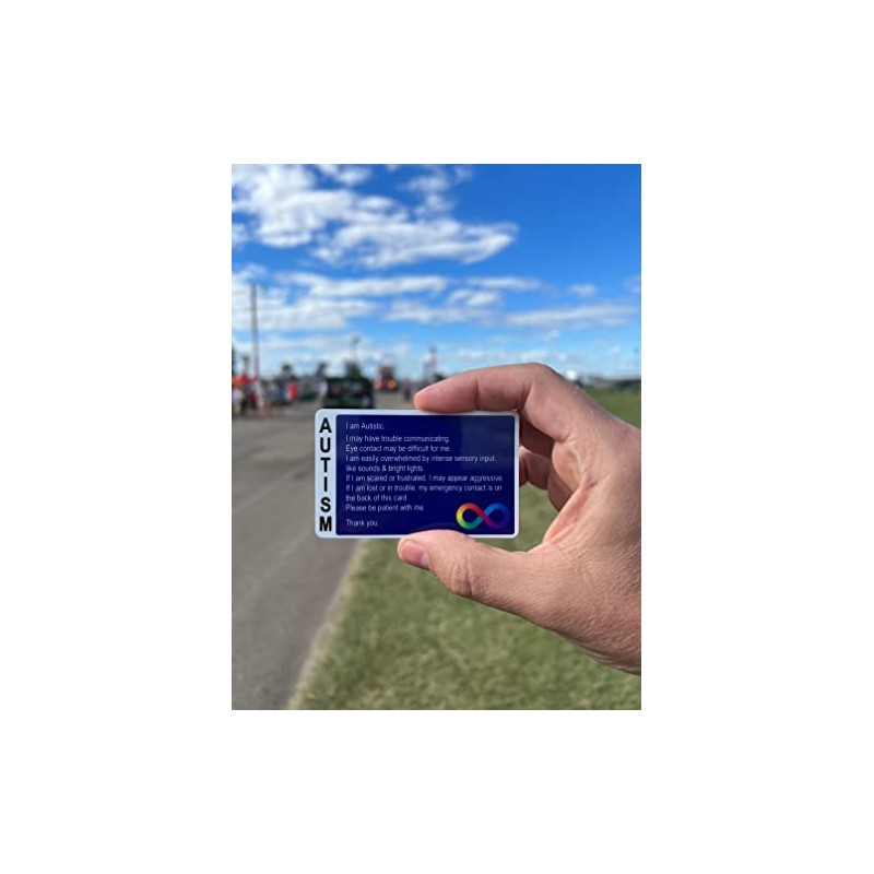 Autism Alert Card | ADHD Awareness Cards Infinity | Write