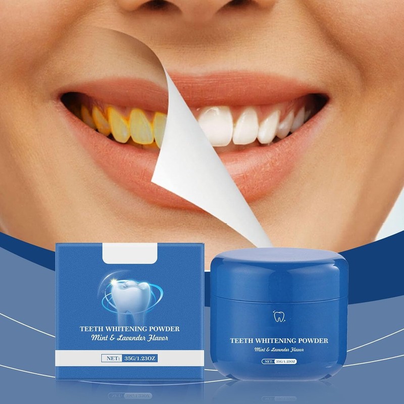 Purely White Deluxe Teeth Powder, Teeth Whitening Powder, Mint (1PC)