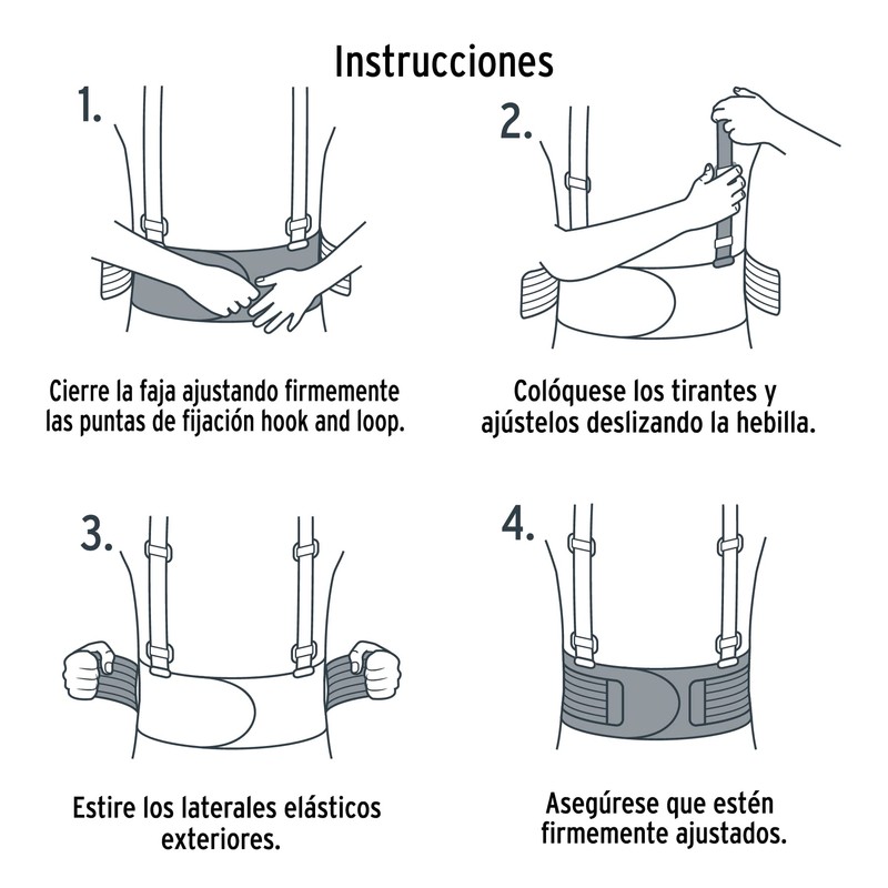 Truper FAJA-SV, Faja con tirantes ajustables, ventilada, talla chica