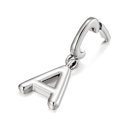 OVRUNS Letter Pendant Charms with Clasp Alphabet Initial Womens Charms for Bracelet Necklace