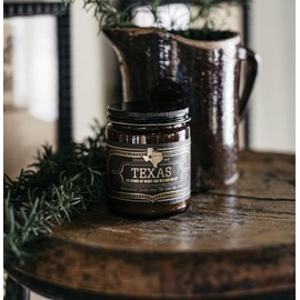 Jackson Vaughn Scented Texas Candle, Texas - Scents of Wild Sage, Vanilla, Campfire - 9oz Jar - 40 Hour Burn Time