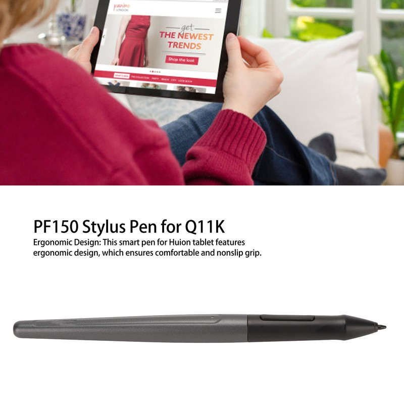 PF150 Stylus Pen for Q11K Ergonomic Design Black ABS Programmable
