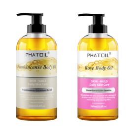PHATOIL PHATOIL 260 ml (8.8 fl.oz) Frankincense Body Oil and Rose Body Oil