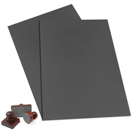 HEKOBAG Pack of 2 Laser Rubber Stamps, Rubber Stamps, 300 x 210 x 2.3 mm, Abrasion-Resistant Laser Rubber Sheet, Rubber Sheet for Laser Stamping for DIY Crafts, Stamp, Engraving Machines (Grey)