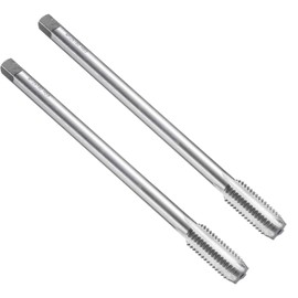 sourcing map 2pcs Straight Flute Thread Taps, M12 x 1.75 H2 160mm Extra Long Metric Screw Machine Tap Threading Tapping Tools, High-Speed Steel 6542 (HSS 6542)