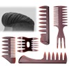 POFET 5 Pcs Professional Styling Comb Retro Wide Teeth Hairdressing