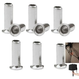 DraCra 18 Pack Portable Umbrella Rivet Tubular Pins Replacement 1.3mm Joint Nail Connector for Travel Folding Rain Umbrellas Frame Repair Stretcher Rib Support Parts 9mm 8.2mm 7.5mm Post