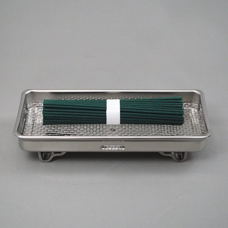 Incense Plate for Graves, High Quality Stainless Steel, Wave Leg