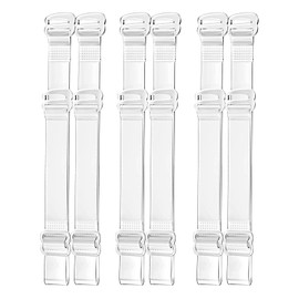 Andiker Clear Bra Straps, 3Pairs Invisible Adjustable Bra Shoulder Straps Replacement, Non-Slip Women’s Bra Strap Holder for Summer,Suspenders,Vests (15mm)