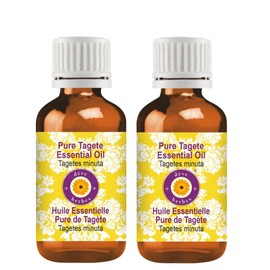 Deve Herbes Deve Herbes Pure Tagete Essential Oil (Tagetes minuta) Steam Distilled (Pack of Two) 10ml X 2 (0.66 oz)