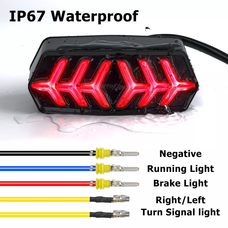 AUTOXBERT LED Tail Light Integrated with Turn Signal For MSX125/SF