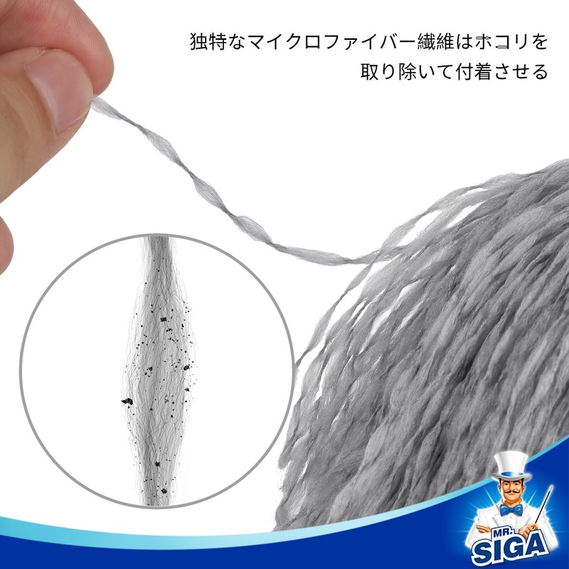MR. SIGA Microfiber High-Density Mini Duster, Dust Removal Mop, Comfortable