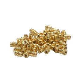 [initeq] #10#10-24 and #10-32 Threaded Heat Set Inserts for 3D Printing Brass Thread Insert Nuts for Plastic (50, #10-24 Short)
