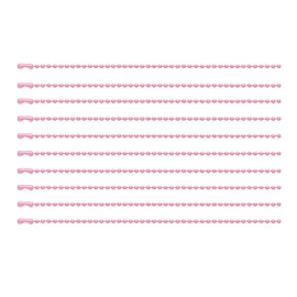Daio Seisakusho Ball Chain with Connector, 5.9 inches (15 cm), Set of 10 for Keychains, Color Ball Chain, BC24/15 cm, Ball Diameter 0.09 inch (2.4 mm), Pink, Iron