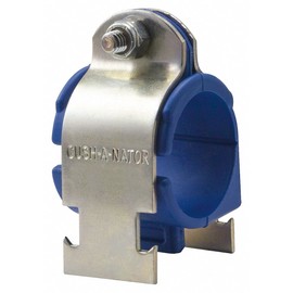 CUSH-A-NATOR High Temp Cushioned Clamp, 1-1/2" Tube Size, Stainless Steel 304 Clamp, High Temp TPE Cushion