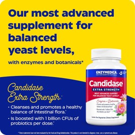 Enzymedica Candidase Extra Strength 42 Capsules Casein-Free, Dairy-Free,