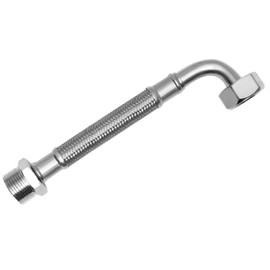 SFX® Reinforced Hose 1.5 m Flexible Hose 3/4 Inch Male x 3/4 Inch Nut – 90° Bend DN8 Washing Machine Hose Dishwasher Hose Extension Inlet