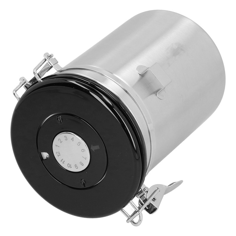 Coffee Beans Canister with Exhaust Valve Stainless Steel Storage Sealing