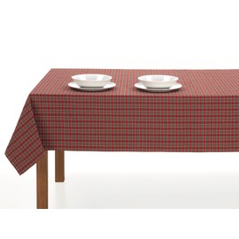 LAN&LAN - Christmas tablecloth for large rectangular tables, Christmas tablecloth large checks with three different sizes to choose from (small pictures, 140 x 100)