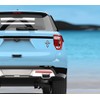 Christian Cross Pointed Plastic Chrome Color Emblem for Cars, Trucks,
