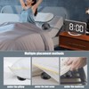 LED Digital Alarm Clock USB Charging Mirror Clock with 4