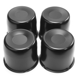 Rhinotuning 4.25" Hub 3.66" H Truck Trailer Wheel Center Cap Trailer Rims 4pcs Black 4.25" Push Center Cap